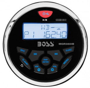 Магнитола Boss кругл. MGR350B (60W x 4, Bluetooth, USB, Aux, FM, IPX6), MGR350B-al 