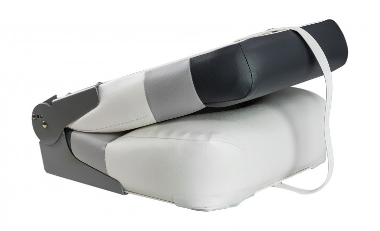 Кресло мягкое складное Premium, обивка винил, цвет белый/серый/угольный, арт. 75128WGC-MR,          MARINE ROCKET 