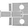 Комплект палубного покрытия для Феникс 510BR, тик серый, с обкладкой, Marine Rocket 