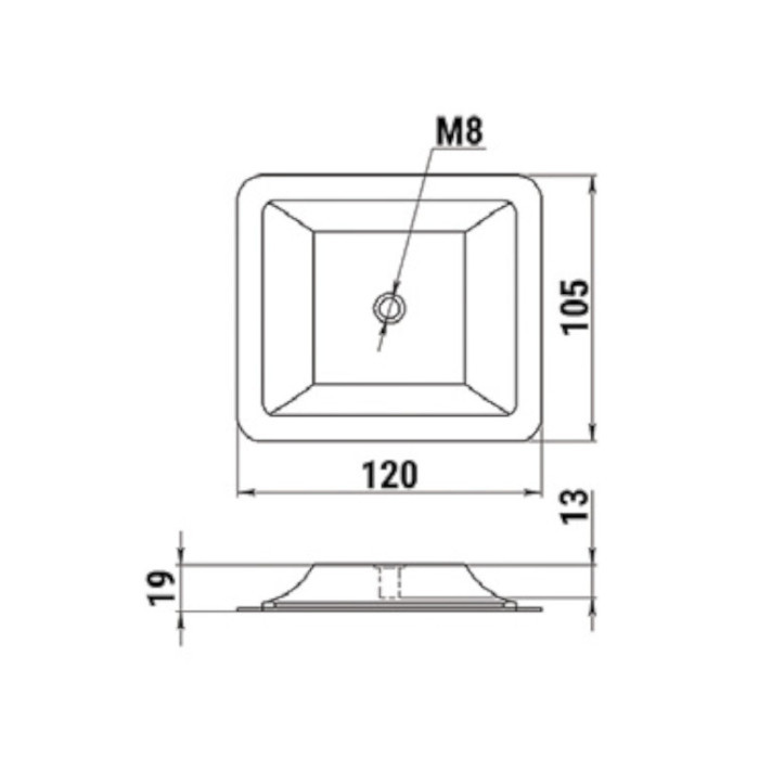 Крепление на баллон НЛ под М8, арт. 040527T,          Техномарин 