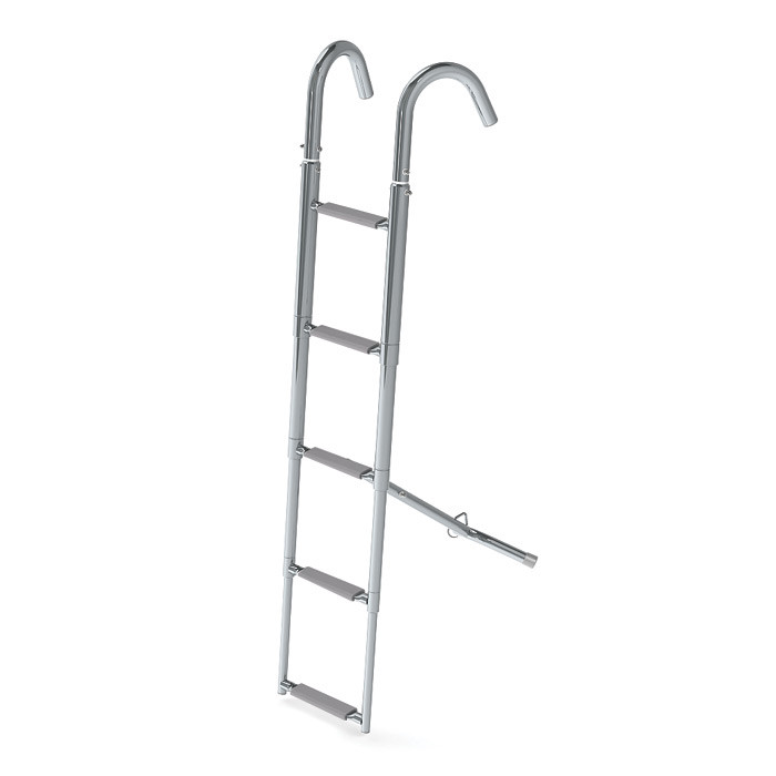 Трап телескопический носовой, 5 серых ступени (ширина 275 мм.), арт. 040108GT,          Техномарин 