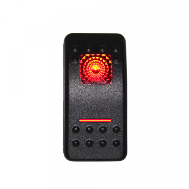 Переключатель трехпозиционный  (ON)-OFF-(ON) 12В/20А с подсветкой, SK-A12627GR-ts, арт. SK-A12627GR-ts,          Skipper 