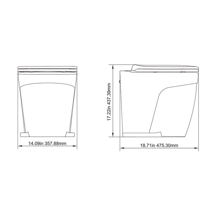 Унитаз Delux с помпой, 12 В, арт. 10269576,          SeaFlo 