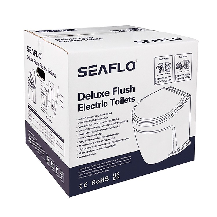 Унитаз Delux с помпой, 12 В, арт. 10269576,          SeaFlo 