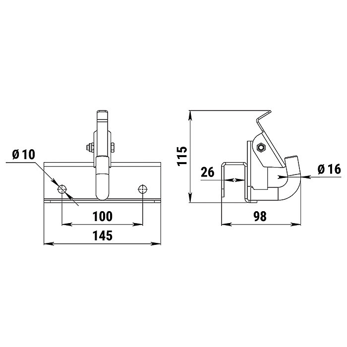 Прицепной крюк для снегохода SKIDOO (до 2006 г.в.), арт. 100203T,          Техномарин 