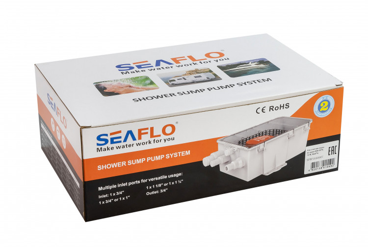 Бак откачки воды из душа 600 GPH, 12 В, SeaFlo, арт. SFBP1G60007,          SeaFlo 