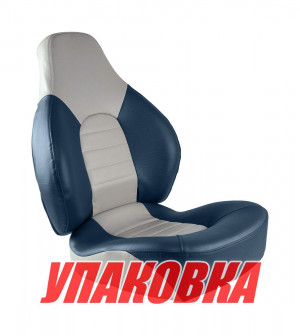Кресло складное мягкое FISH PRO, цвет серый/синий (упаковка из 2 шт.)