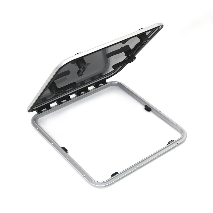 Люк палубный распашной низкопрофильный Фрегат 547x547 R42.5, арт. 030874T,          Техномарин 