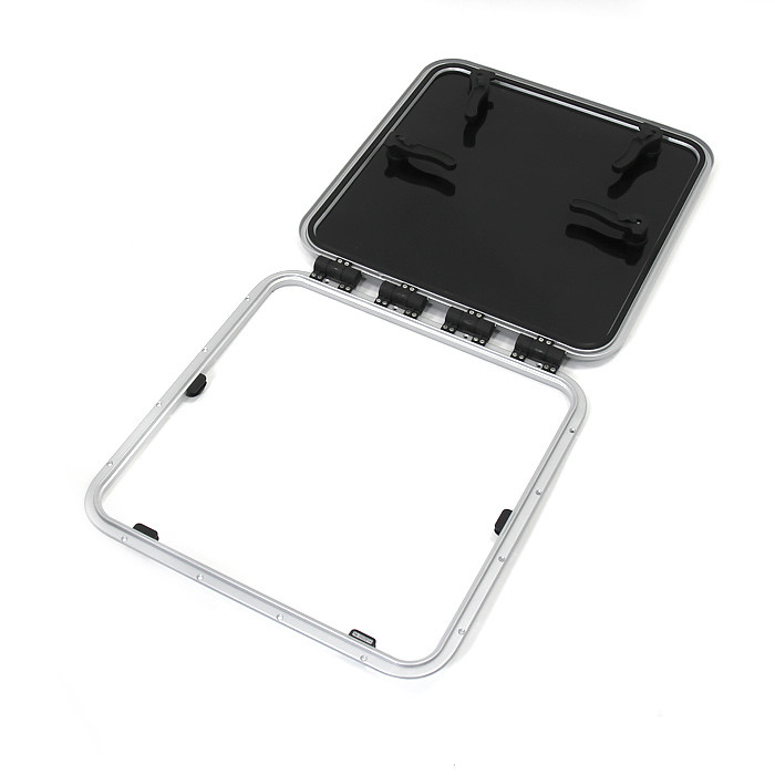 Люк палубный распашной низкопрофильный Фрегат 547x547 R42.5, арт. 030874T,          Техномарин 