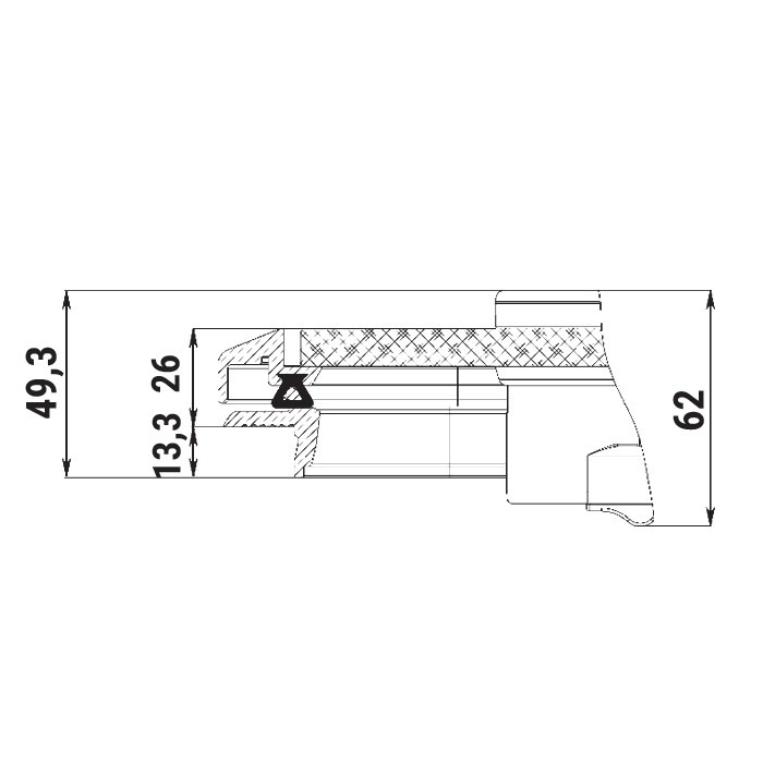 Люк палубный распашной низкопрофильный Фрегат 461х461 R42.5 (черное исполнение), арт. 030872BT,          Техномарин 