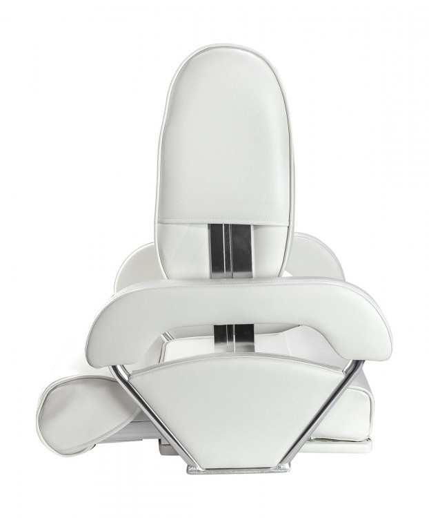 Кресло с перекидной спинкой и болстером Twin 46 Flip Up, обивка белый винил, арт. 15102W-MR,          MARINE ROCKET 