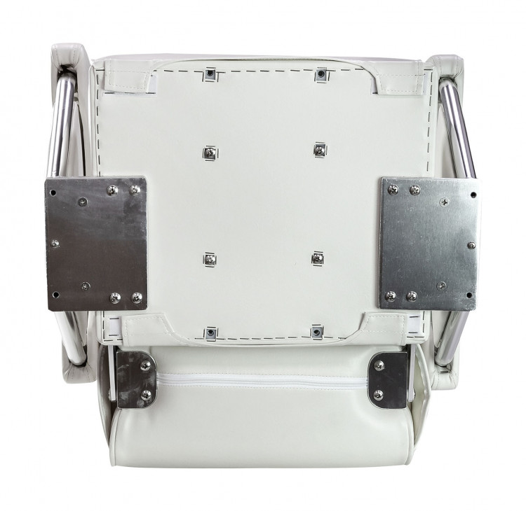 Кресло с перекидной спинкой и болстером Twin 46 Flip Up, обивка белый винил, арт. 15102W-MR,          MARINE ROCKET 