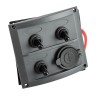 Панель бортового питания 3 переключателя, USB зарядка, предохранители, арт. 10140-U,          Nano Protech 