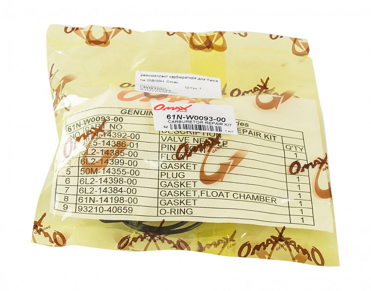 Ремкомплект карбюратора для Yamaha 25B/30H, арт. 61NW009300_OM,          OMAX 