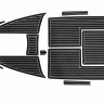 Комплект палубного покрытия для Феникс 560, тик черный, с обкладкой, Marine Rocket 