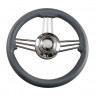 Рулевое колесо Osculati, диаметр 350 мм, цвет серый (имитация кожи) 