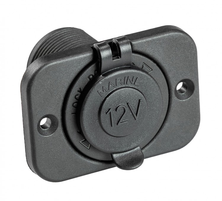 Разъем прикуривателя на панели, врезной, чёрный, арт. AD1211,          AAA  Разъем прикуривателя на панели, врезной, чёрный, арт. AD1211,          AAA