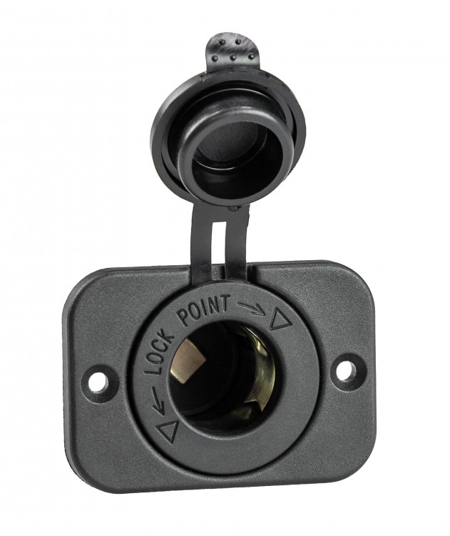 Разъем прикуривателя на панели, врезной, чёрный, арт. AD1211,          AAA  Разъем прикуривателя на панели, врезной, чёрный, арт. AD1211,          AAA