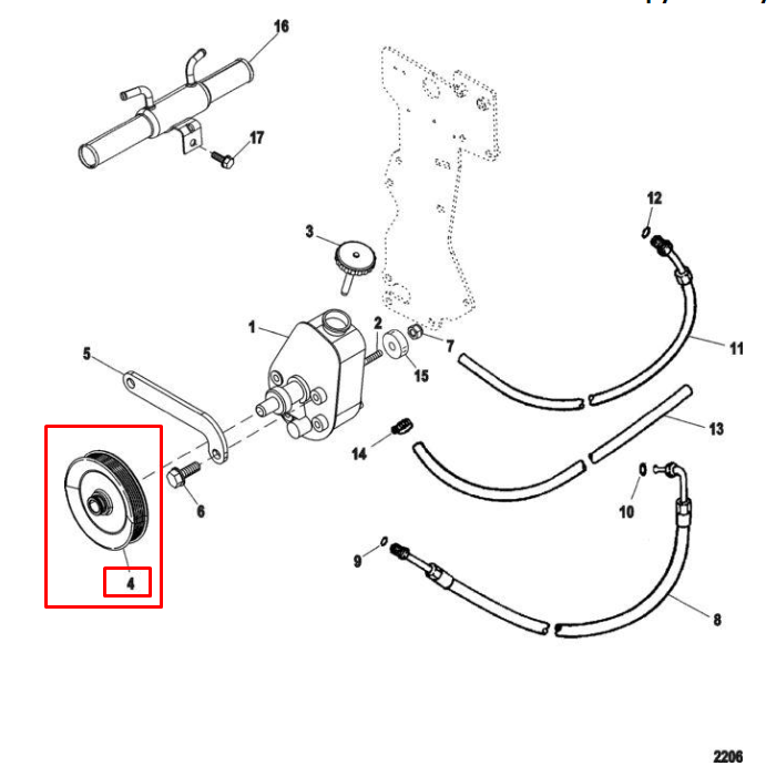 Шкив стальной Mercruiser QS, арт. 861578,          MERCURY 