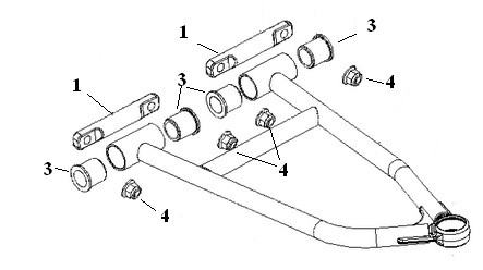 Комплект втулок для верхних рычагов (SM-08175, SM-08176) Polaris SM-08276, арт. SM-08276,          SPI 