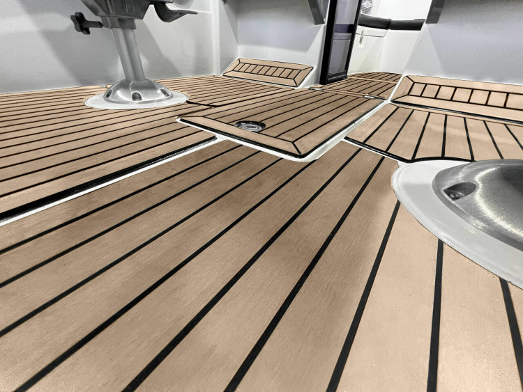 Комплект палубного покрытия для Феникс 560, тик классический, с обкладкой, арт. teak_560_classic_2,          MARINE ROCKET 