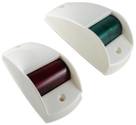 Огни бортовые 60х135 мм, белый корпус, арт. C91002,          Easterner 