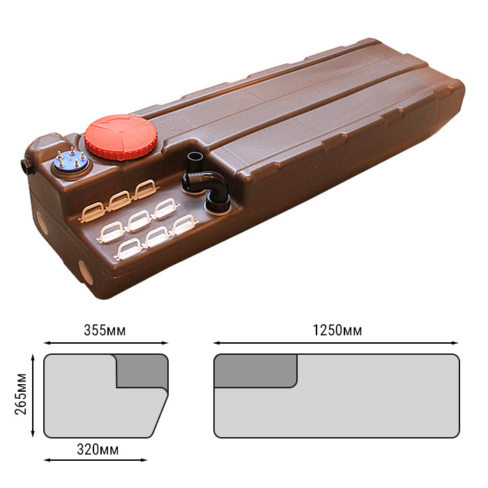 Бак для "черных вод" горизонтальный 100 литров, арт. 196870,          Nuova Rade 
