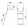 Трап телескопический с поручнем, 3 белых ступени (ширина 350 мм.), арт. 040110WT, Техномарин Трап телескопический с поручнем, 3 белых ступени (ширина 350 мм.), арт. 040110WT, Техномарин