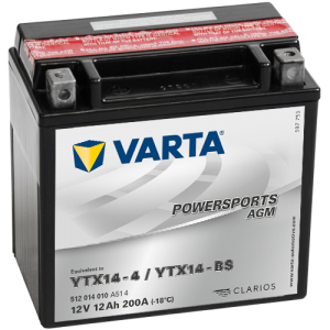 Мотоаккумулятор Varta 12 Ач  AGM 512 014 010 (YTX14-BS)