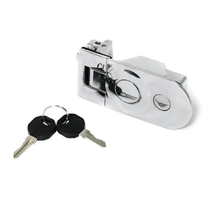 Фиксатор кнопочный врезной SUNFINE 110x50x45мм, хромированный цинковый сплав, арт. SF31228C,          SUNFINE MARINE 