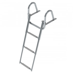 Трап телескопический с поручнем, 3 серых ступени (ширина 350 мм.)