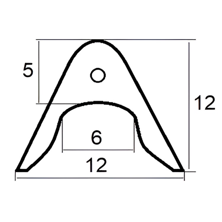 Кранец для форштевня, 60х14 см, белый, арт. 10258893,          Majoni 