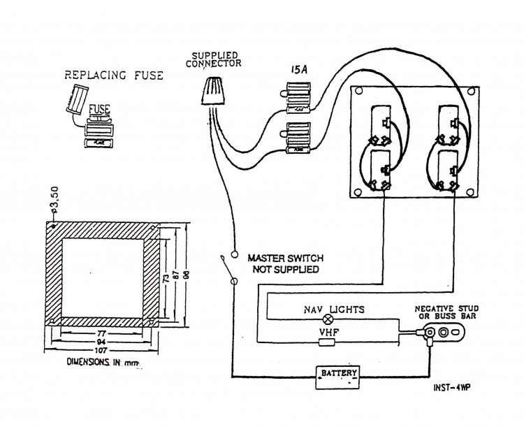 Панель бортового питания 4 переключателя, черная, арт. 10537,          Youthful 