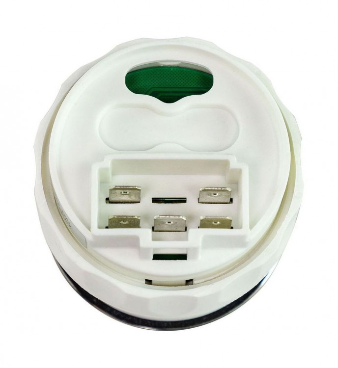 Указатель угла поворота руля, черный циферблат, нержавеющий ободок, д. 52 мм, 0-190 Ом, арт. RA00194BSMR,          MARINE ROCKET 