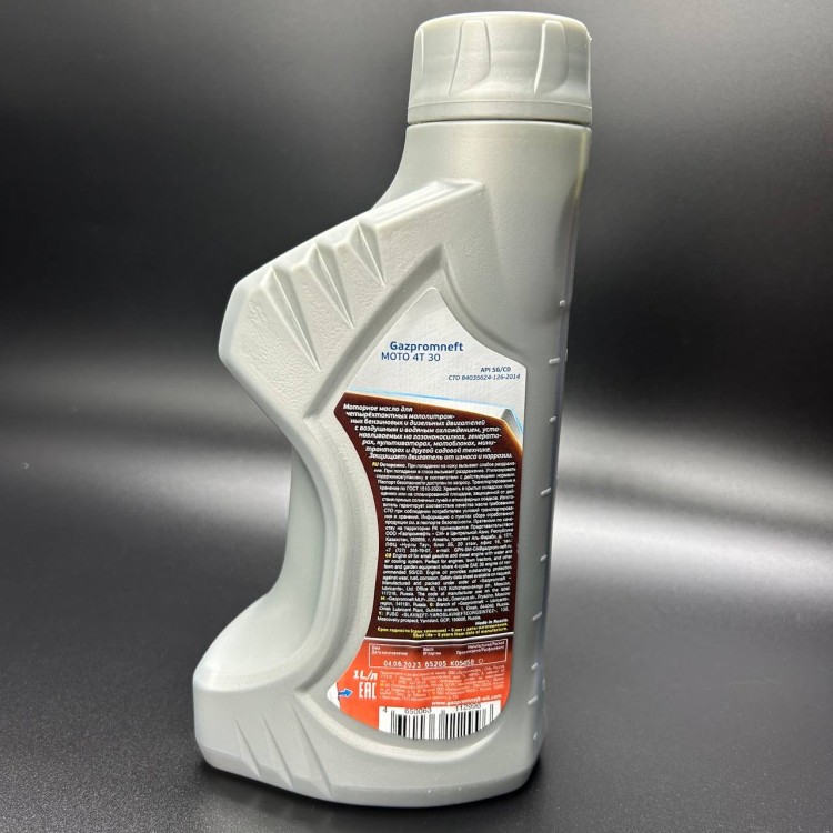 Масло моторное Gazpromneft MOTO 4T 30 (4х тактное) (1л), арт. ,          МАСЛО/СВЕЧИ 