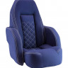 Кресло ROYALITA мягкое, подставка, обивка ткань Markilux темно-синяя 