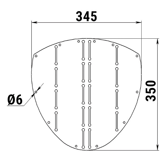 Накладка форштевня 345х350, арт. 040531T,          Техномарин 
