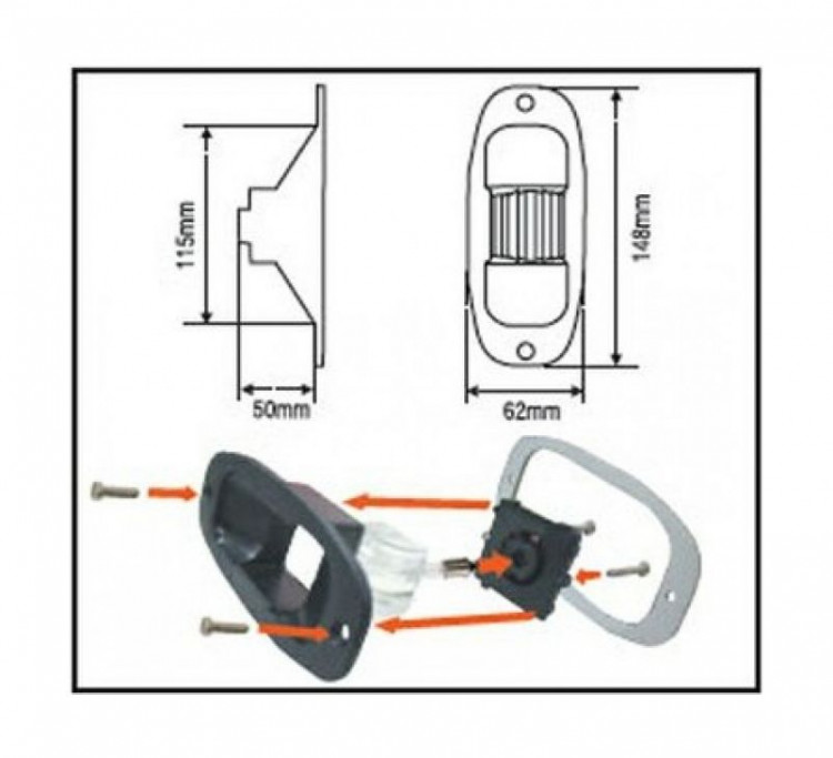 Огонь кормовой врезной Lalizas Eye 7, арт. 30843,          Lalizas 