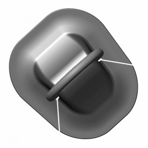 Комплект рымов буксировочных, Boat-plastic, полиамид, ПВХ, кольцо 45 мм, черный (2шт), BP-2145_2-ts