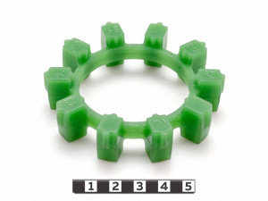 POLY-NORM 38 вставка муфты KTR, эластичная, M80/зеленый, Эластомерное кольцо 10 зубьев, 33-99-9068-poly 