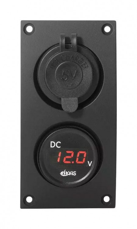 Панель с вольтметром и прикуривателем, арт. SP3320PG,          Yih Sean  Панель с вольтметром и прикуривателем, арт. SP3320PG,          Yih Sean