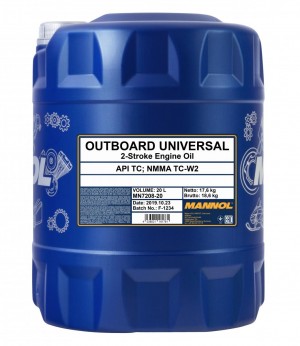 Масло минеральное  2-такт MANNOL Outboard Universal ( 20л), 7208-20      
