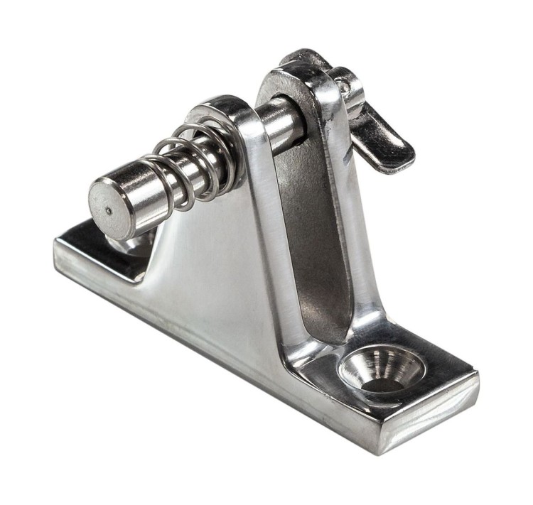 Кронштейн палубный 75 град, с подпружинненым штифтом, ровное основание, Marine Rocket, арт. MR3704,          Marine Rocket 