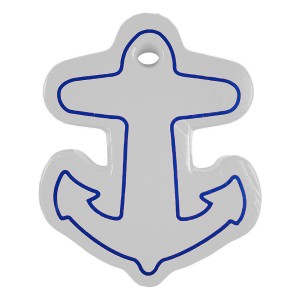 Брелок плавающий "Якорь", белый.