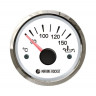Указатель температуры масла 50-150 гр., белый циферблат, нержавеющий ободок, д. 52 мм, арт. TGA0150WSMR, MARINE ROCKET Указатель температуры масла 50-150 гр., белый циферблат, нержавеющий ободок, д. 52 мм, арт. TGA0150WSMR, MARINE ROCKET