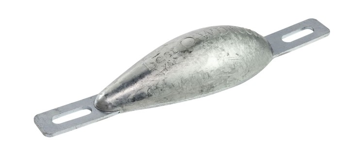 Анод цинковый для корпуса судна, 177x56x35 мм, арт. WD1000,          Bestanode 