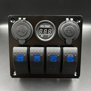 Панель управления (4 тумблера вкл/выкл, прикуриватель, 2 USB)(PREMARINE)