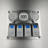 Панель управления (4 тумблера вкл/выкл, прикуриватель, 2 USB)(PREMARINE), арт. панель(4+)-K,          PREMARINE 