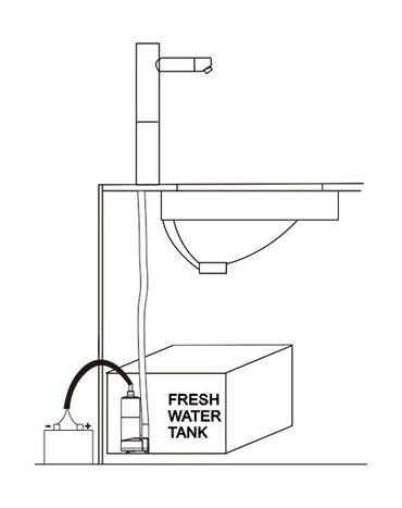 Помпа водоподающая для умывальника, 12 В, 12LPM (12 л/мин), SeaFlo, арт. SFSP1L01201,          SeaFlo 