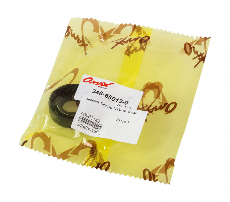 Сальник 17x30x9, Tohatsu/Mercury 9.9-40, арт. 346650130_OM,          OMAX  Сальник 17x30x9, Tohatsu/Mercury 9.9-40, арт. 346650130_OM,          OMAX